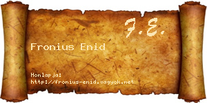 Fronius Enid névjegykártya